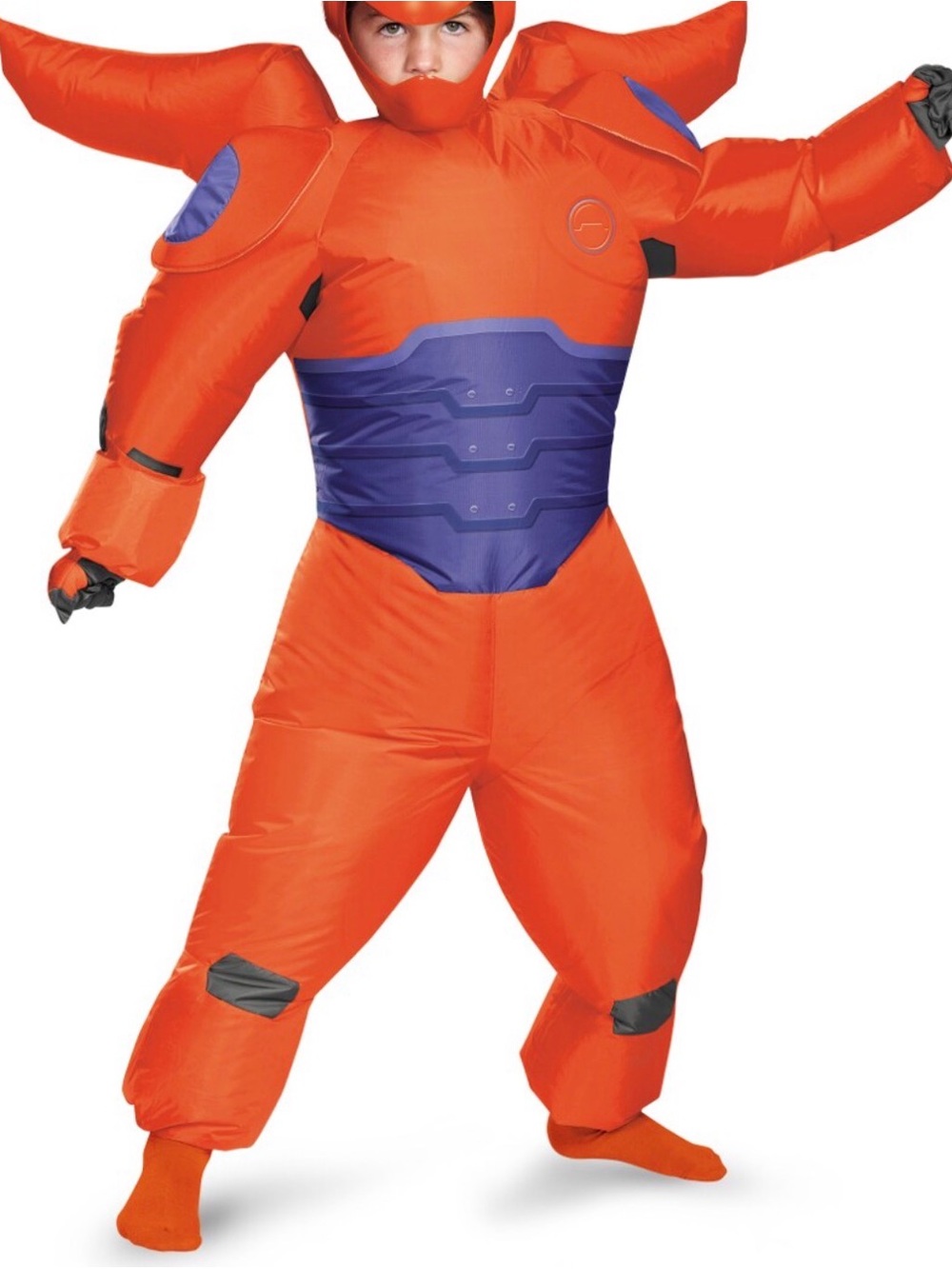 My Big Hero 6 Inflatable Child Costume with orange fan without mask size OSC